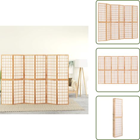 The Living Store Biombo plegable con 6 paneles estilo japonés 240x170 cm - Diseño japonés