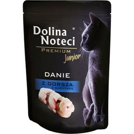 Dolina Noteci Premium Wet Junior cibo per gattini, gusto merluzzo con sardine 85g (1/2)