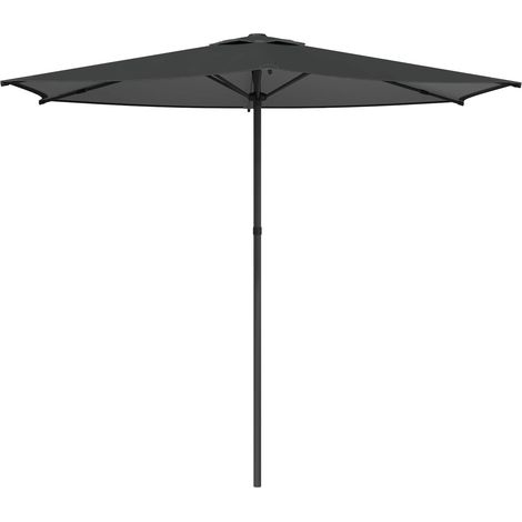 Garden Parasol 270 x 270 cm Polyester Rectangular Anthracite vidaXL