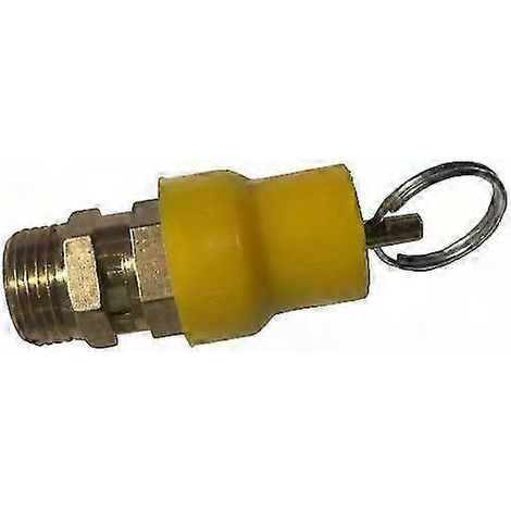 Soupape de sécurité pression d'air en laiton massif, 6x3/8 BSP, purge automatique, résistante à la corrosion, pour compresseur et systèmes pneumatiques, montage fiable, haute performance. (1/5)
