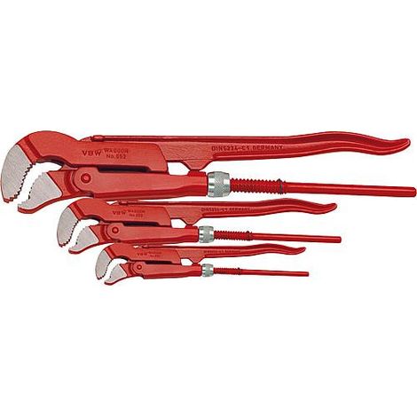 STAHLWILLE 87991952 - jeu de clé pour tube buccaux fixe mâchoire en S «3 pièce : 1 '' 1 ½'' 2 ''VBW (1/4)