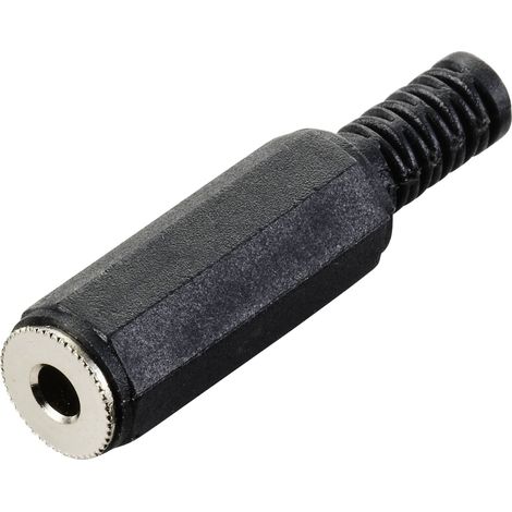 TRU COMPONENTS TC-10336020 Jack 3.5 mm femelle, droit mono noir 1 pc(s) S617732 (1/4)