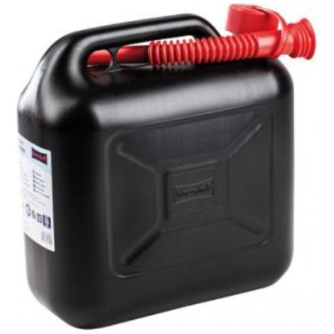 Tanica benzina con prolunga capacita' 10 LT colore nero in plastica