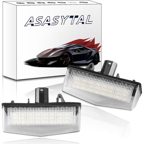 LED Éclairage Plaque Immatriculation, Compatible avec XW20 XW30, C-HR, tC, CT200h, 200t, 300h ect., SMD LED Feux Arrière Auto Ampoules 6000K Xénon Blanc, 2 Pièces (1/5)