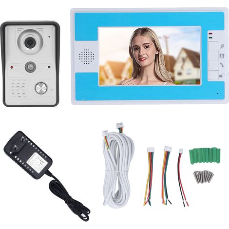 Interphone vidéo pour maisons connectées, comprenant un système de surveillance et une caméra, 110–240 V CA, prise européenne (1/5)