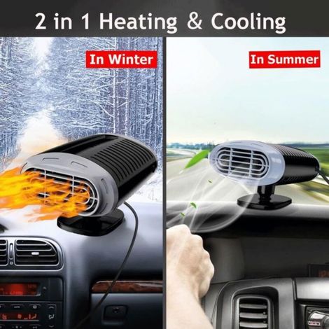 Chauffage Voiture - 12 V - 150 W - Dégivreur Pare-Brise - Ventilateur Réglable - Pour Voiture Taxi Suv Camping-Car - 1 Pièce