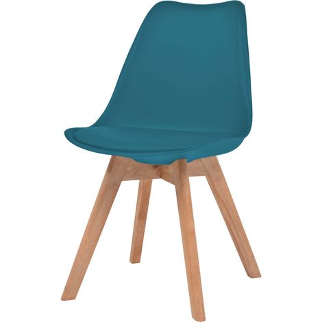 Maison Exclusive - Chaises à manger lot de 6 Turquoise Plastique (1/5)