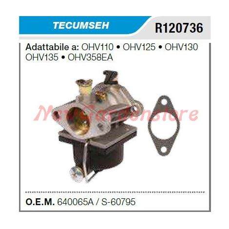 TECUMSEH Vergaser Rasenmäher Mähwerk OHV110 125 130 135 R120736