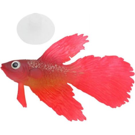 Ornement Aquarium - Poisson Artificiel En Silicone - Effet Lueur Dans Le Noir - Pour Bac À Poissons - 1 Pièce (1/5)