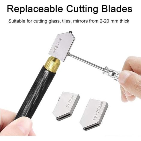 Tagliavetro professionale, strumento a forma di penna per tagliare il vetro con spessori da 2 a 20 mm, ideale per tagliare vetro, piastrelle, specchi e muschio. (1/5)