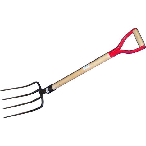 Pluvia Fourche de Jardin Anneau Bois 4 Dents F115Y