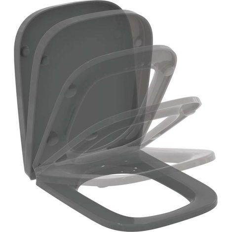 Ideal Standard i.Life B - Copriwater wrapover, SoftClose, grigio lucido T468358 (1/8)