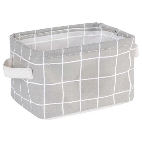 Panier de rangement pliable avec poignée pour maquillage et jouets C (1/5)