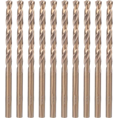 10pcs Forets Hélicoïdaux en Acier Haute Vitesse Forets HSS Outil de Forage pour Acier Inoxydable Plaque de Fer Bois (3.0mm) (1/5)