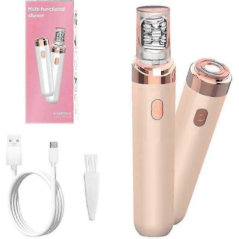 Pluxy Epil Pro 3.0 Épilateur visage et tondeuse à sourcils sans fil - Épilateur 2 en 1 pour le visage, les mains, les jambes, les aisselles et le maillot (rose)-AquaForge (1/5)