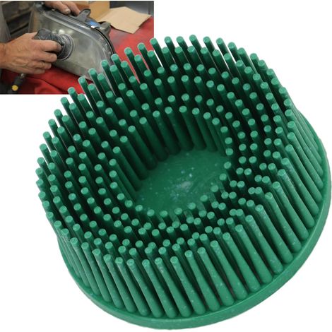 Brosse de polissage de 2 pouces, disque de polissage, brosse pour perceuse électrique, brosse d'ébavurage et de ponçage, verte. (1/5)