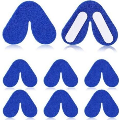 8 Pièces Coussinets Nasaux pour Masque CPAP, Coussin de Nez pour Machine Respiratoire, Coussinet Nez de Masque Apnée du Sommeil, Confortables, Adaptés à la Plupart des Masques Nasaux (1/4)