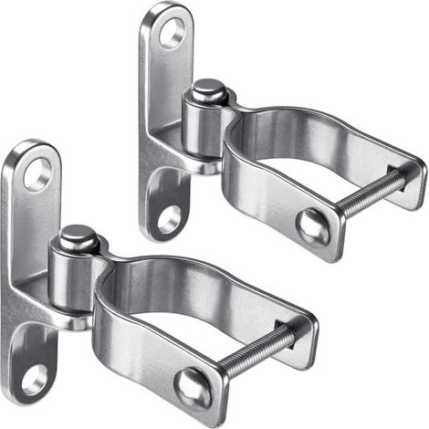 2 Pack Wall Mount Gate Hinge 1.8" Chain Link Gate Hinge for Farm Gate, 304 Stainless Steel Door Hinge, Plate Hinge (1/5)