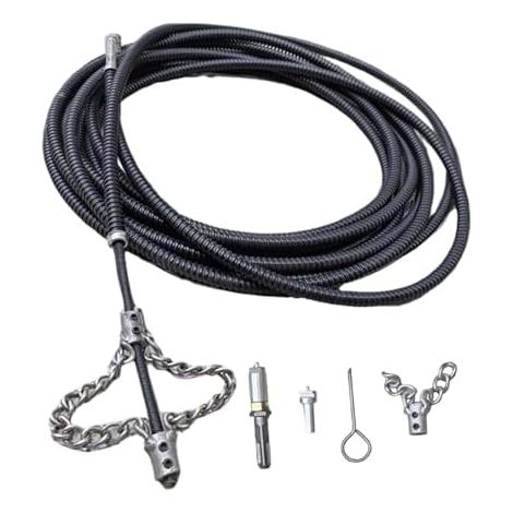 Furet de Plomberie Déboucheur Canalisation Serpent Drainage Outil Nettoyage à Ressort En Métal pour Perceuse Adapté Les Éviers Cuisi, 2m - (1/5)