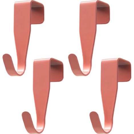 4 crochets de porte, crochets de porte, crochets de manteau, suspension stable, pas de perçage nécessaire(rouge) (1/5)