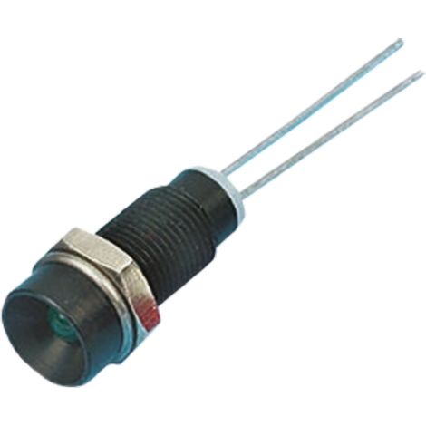 Voyant LED lumineux Vert RS PRO, dia. 6mm, 2V c.c., taille de la lampe 3 mm, IP67 ( Prix pour 1 )