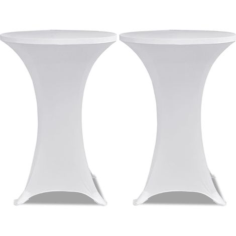 Maison Exclusive - Coperture Verticali per Tavolo 4 pz Ø70 cm Bianco Elastico (1/5)