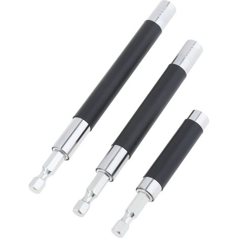 Adaptateur de tige d'extension pour porte-embout de tournevis magnétique rétractable monobloc et adaptateur de tige de guidage pour foret (1/3)