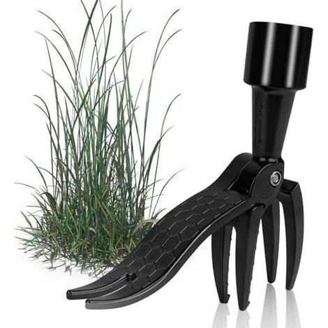 130mm Manual Weeder Weed Puller and Steel Pedal Standing Weeding Tool 4 Claws for Digging Up Roots Gardening Tools for Garden and Lawn (1/5)
