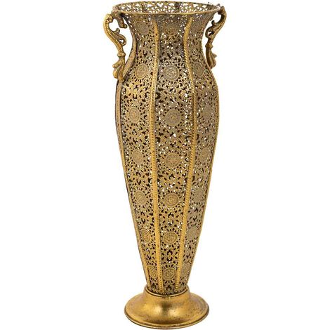 Paragüero de metal dorado 21x19x49,5