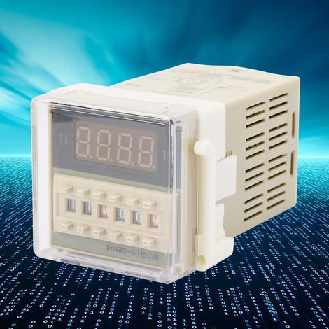 O111ROM DH48s s-2Z Langlebiges LCD-Display-Timer-Verzögerungsrelais 8-polig 0,1S-99H (12VAC/DC) (1/5)
