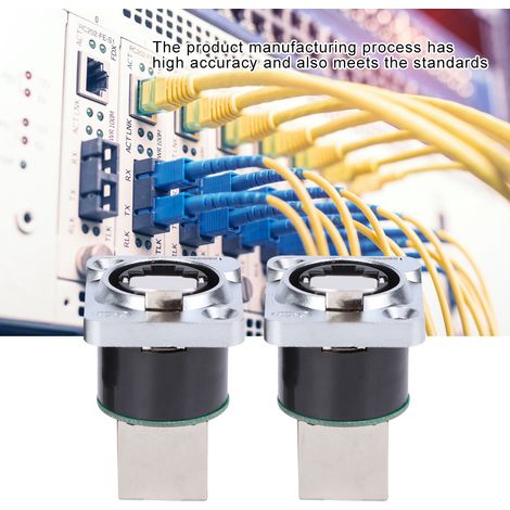 2 connecteurs coudés standard RJ45 EL-RJ-H1 avec prise aviation YT-RJ45 (1/5)