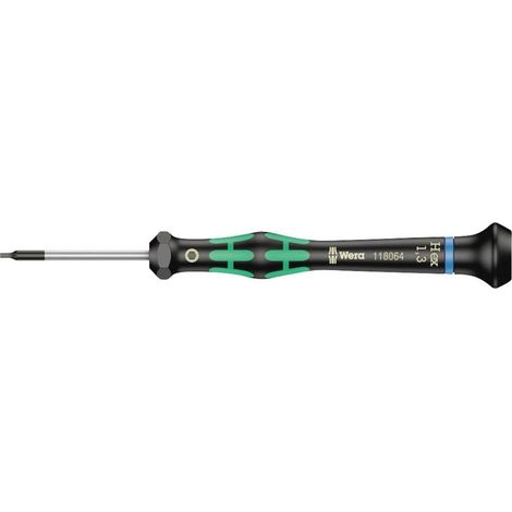 Tournevis électronicien pour vis six pans creux, Hex-Plus, 0.05 x 40 mm, Noir/vert (1/2)