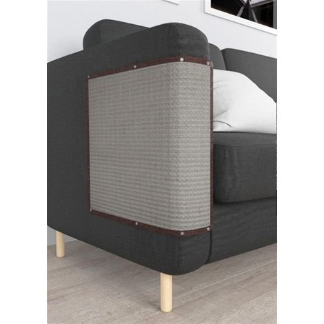 Tapis à Griffoir en Sisal pour Chat Protection de Canapé Tapis à Gratter Naturel pour Coin de Pied de Lit Intérieur, Noir, 50x40cm (1/5)