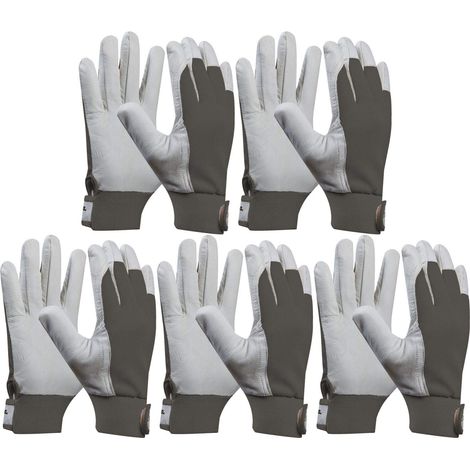 vasalat Guanti da lavoro Gebol Uni Fit Comfort Guanti taglia 8 (M) 5 paia, grigio/bianco (1/4)