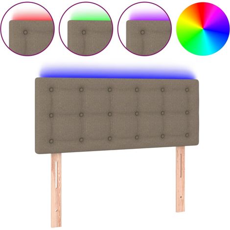 Maison Exclusive - LED Kopfteil Taupe 90x5x78/88 cm Stoff