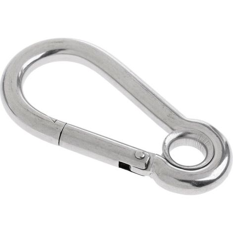Karabinerhaken aus Edelstahl 304/316 mit Ring und federbelastetem Haken, Zubehör für die Schifffahrt 304-11120