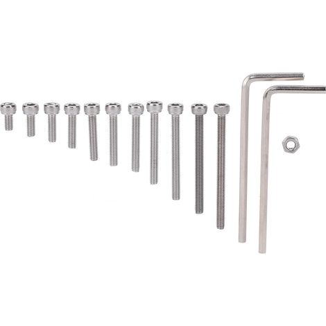 450 vis à tête cylindrique hexagonale en acier inoxydable 304 M3 avec clé de 2,5 mm (paquet de 2) (1/4)
