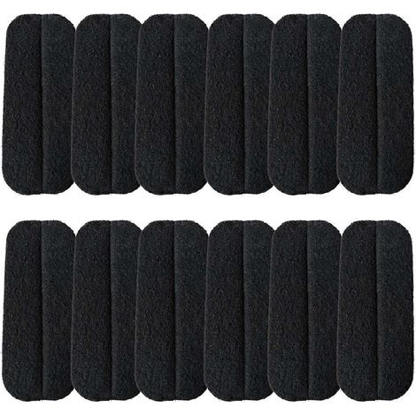 Lot de 12 filtres pour ventilateur de plafond, composés de coquilles de noix de coco activées et de charbon actif. Adhésifs sur les pales du ventilateur pour une meilleure fraîcheur de l'air. (1/5)