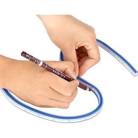 Règle courbe flexible, outil de mesure pour le dessin, la peinture, le graphisme et la conception de vêtements (30 cm) (1/5)