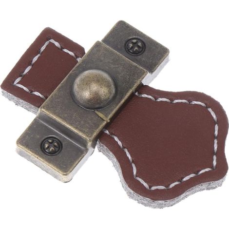 Poignée de Meuble en Cuir Vintage Cuisine et Tiroir, Alliage de Zinc et Cuir, Facile à Installer et Utiliser, Style Chic pour Intérieur Maison (1/5)