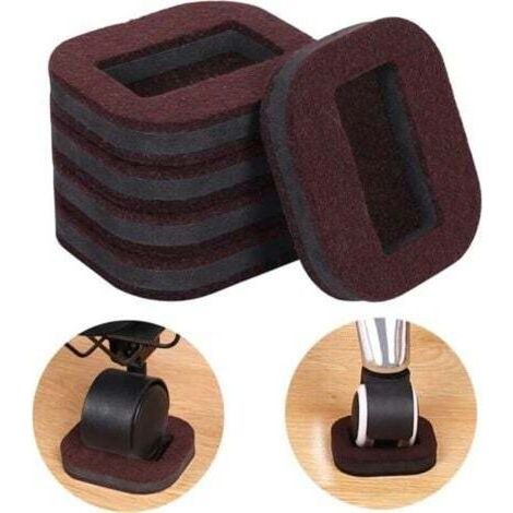 Set of 15 felt rolling cup glides, felt glides for hardwood floors, hardwood furniture glides for hardwood floors to prevent scratches. (1/4)