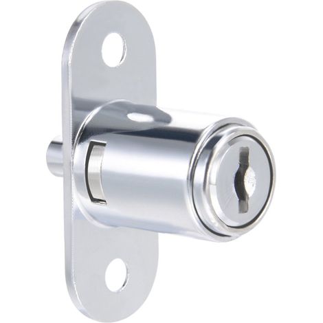 map Verrou Serrure À Piston Alliage Zinc 3/4"x7/8"(DNxL) Chromée Pour Tiroir Bureau Armoire Diamètre Du Cylindre 3/4", Longueur Du Cylindre 7/8", Finition, Clés Identiques