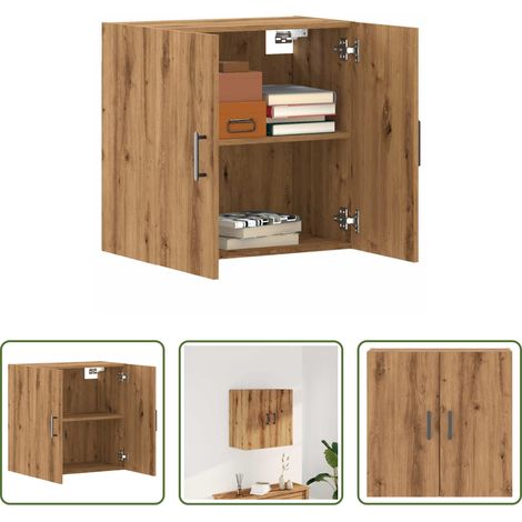 Holzwerkstoff - Wandschrank Artisan-Eiche 60x31x60 cm Holzwerkstoff (1/5)