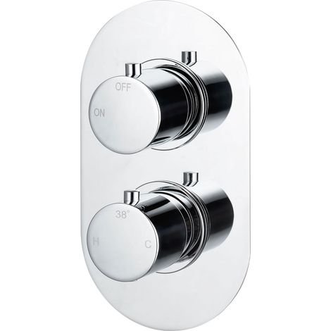 Signature Reform Thermostatic 1 Outlet Concealed Shower Valve Dual Handle - Chrome (1/2)