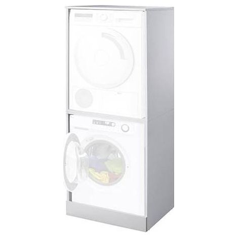 Dianhydro – Meuble pour lave-linge et sèche-linge en colonne – Mélaminé hydrofuge W100 18 mm – Dimensions L 70,3 x P 60,6 x H 179 cm – Pieds réglables