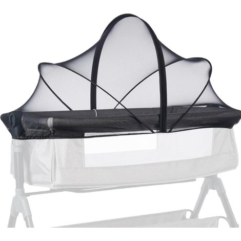Moustiquaire Universelle pour Berceau/Berceaux/Lit Parapluie Bébé, Tissu à Mailles Fines Noir, 100x55cm (1/5)