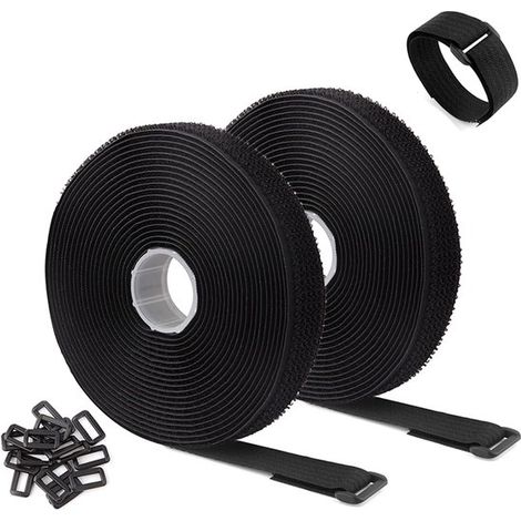 2 Rollen à 5 Meter schwarze,5 m x 2 cm,schwarz (1/2)