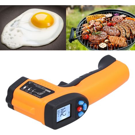 Thermomètre Infrarouge Numérique Sans Contact GM550 avec Laser Orange Jaune - Livré sans Batteries - Emballage Bulle et Boîte en Carton - KZQ (1/5)