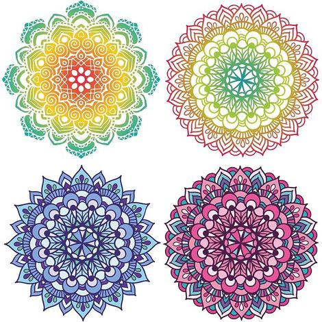 autocollants pour fenêtre, motifs mandala et fleur de vie, 16 cm, pour porte coulissante en verre (1/5)