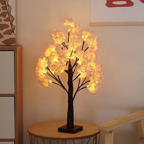 Lampe Arbre à Roses Longziming – Lampe de table LED colorée au design bonsaï – Modulable, étanche et sûre – Idéale pour la décoration intérieure et comme cadeau (1/5)